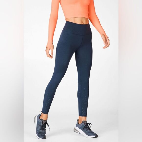 Fabletics High Waisted SculptKnit Dot Leggings in Thunder size Small - Picture 2 of 12